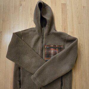 Columbia Hooded Fleece Jacket - Brown - Men's Medium